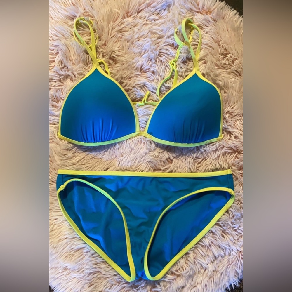 Blue and Yellow Bikini